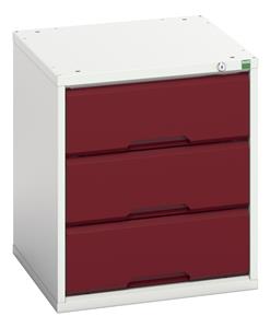 16925003.** verso drawer cabinet with 3 drawers. WxDxH: 525x550x600mm. RAL 7035/5010 or selected